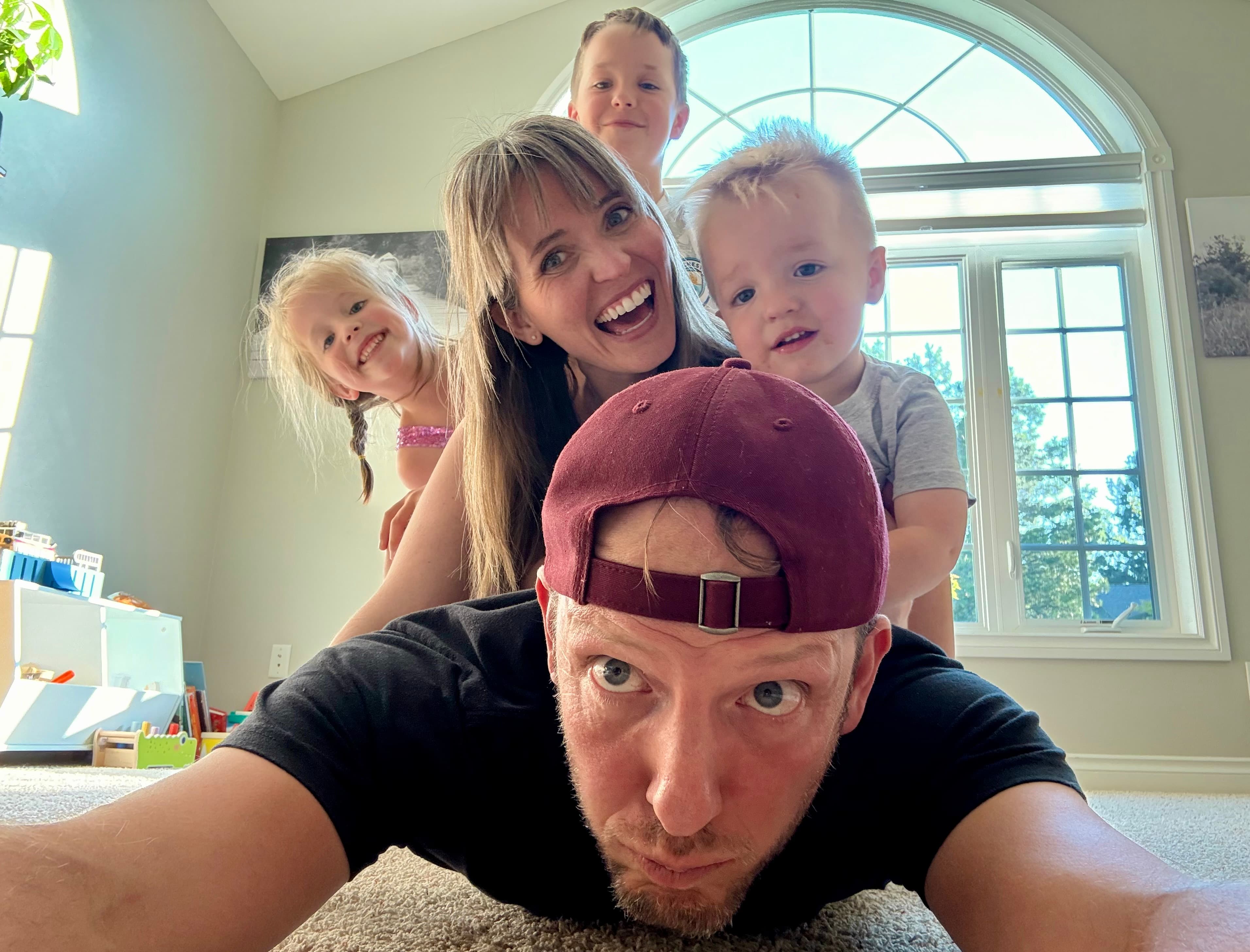 James with family